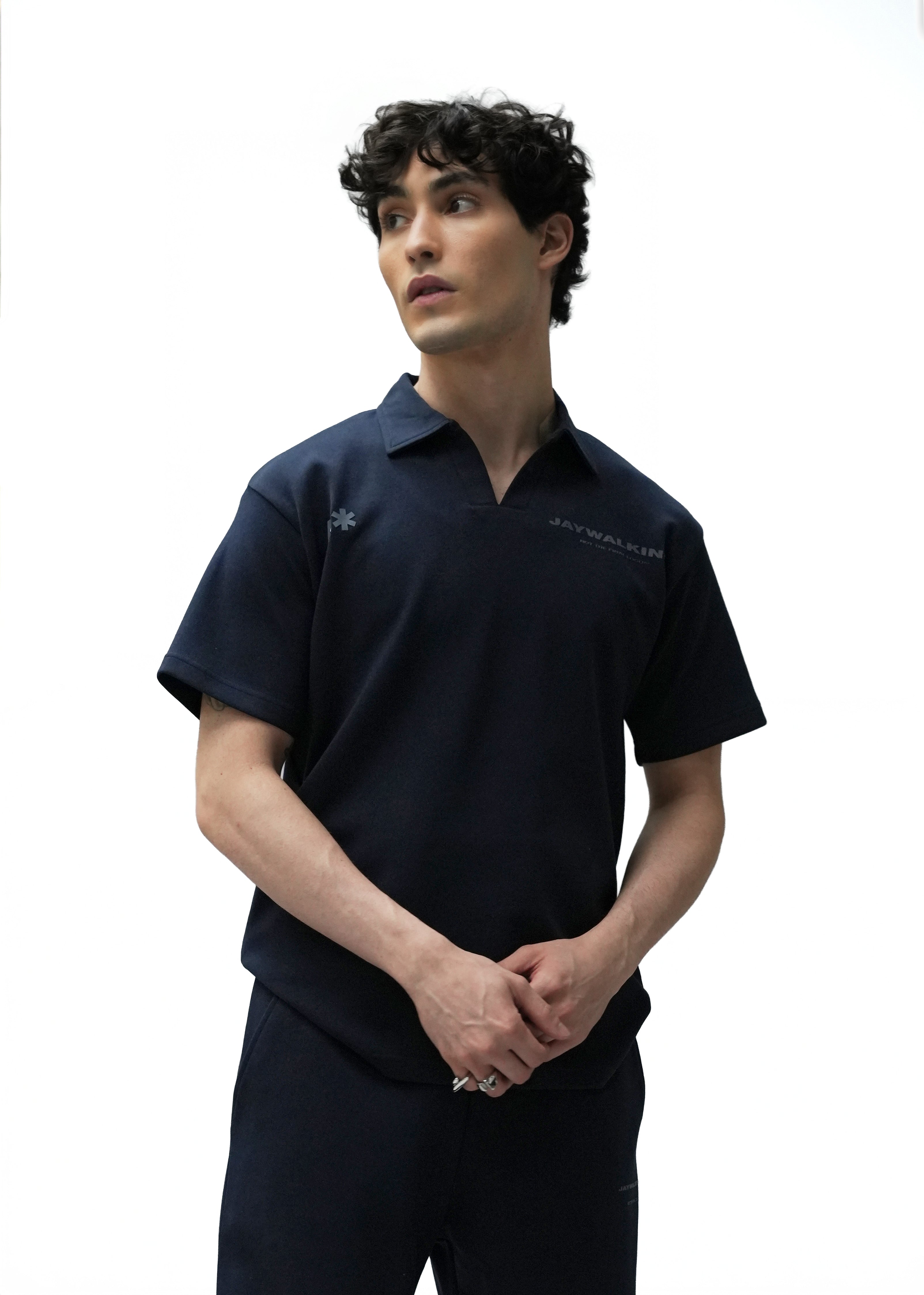 RICH POLO IN NAVY BLUE [UNISEX] – JAYWALKING - Image 3