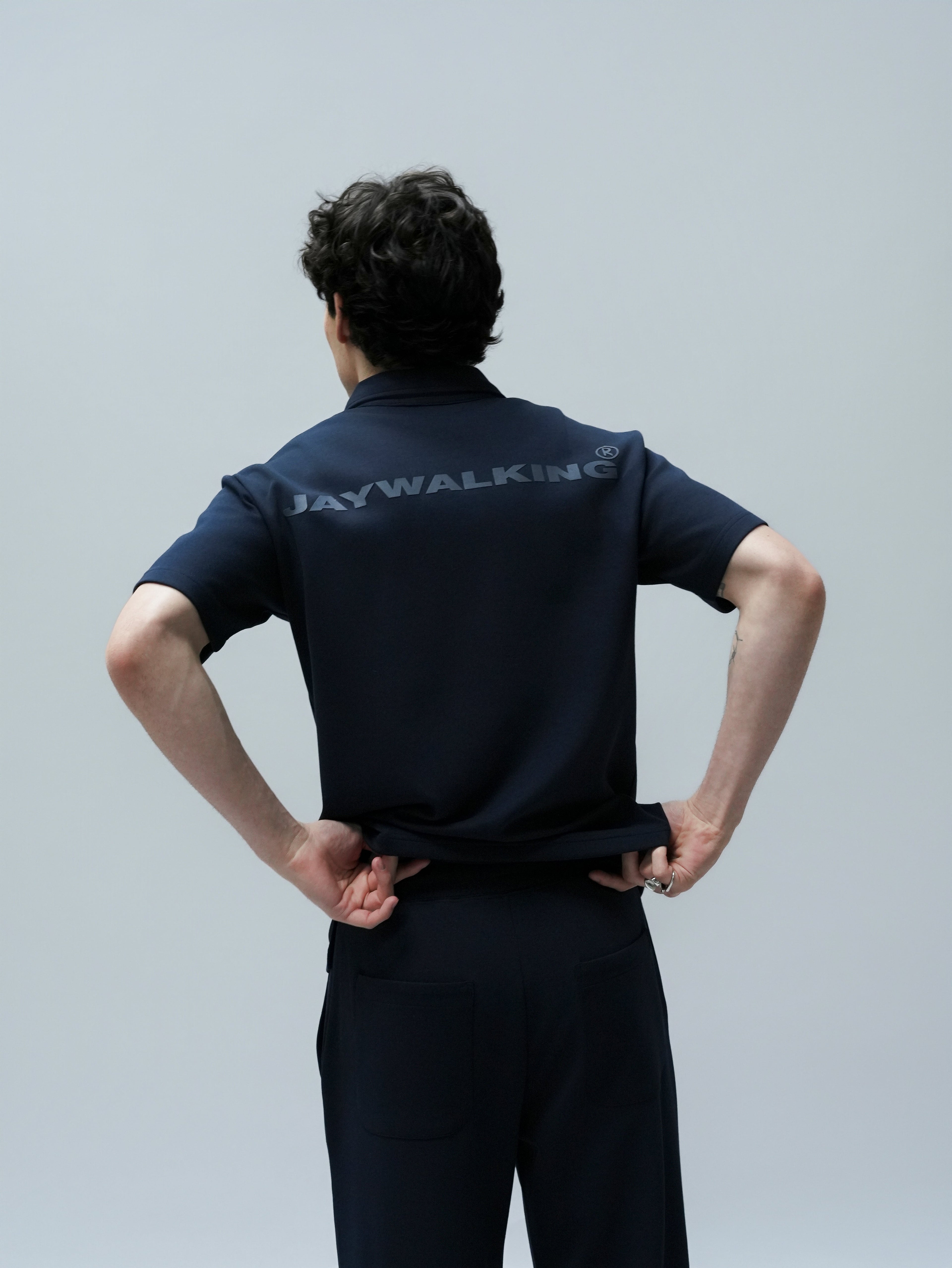 RICH POLO IN NAVY BLUE [UNISEX] – JAYWALKING - Image 4