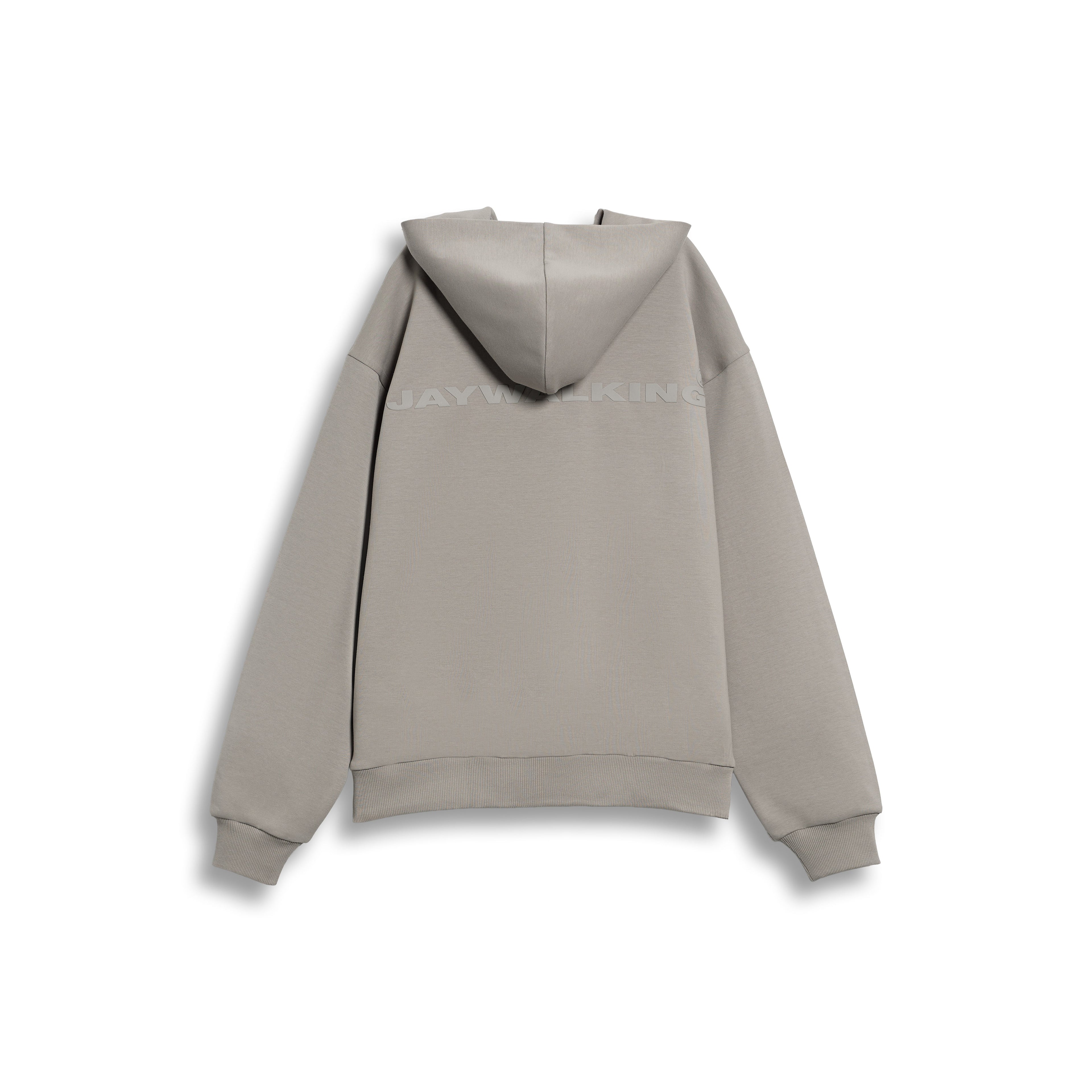 RICH HOODIE IN OYSTER GREY [UNISEX] – JAYWALKING - Image 5